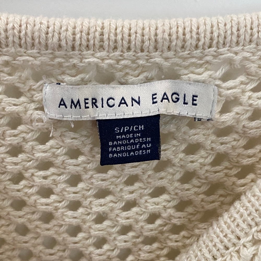 AE White Knit Off-Shoulder Sweater - Picture 3 of 4